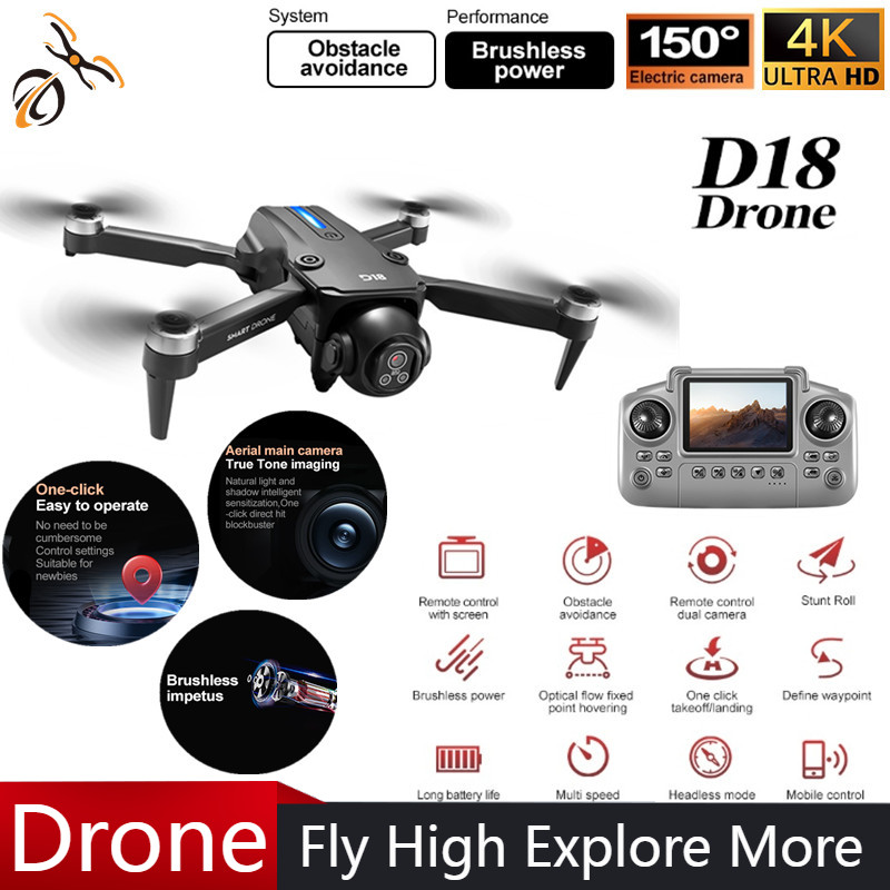 Drone Camera With Gimbal - Nowy Dron D18 Profesjonalna Fotografia 4K