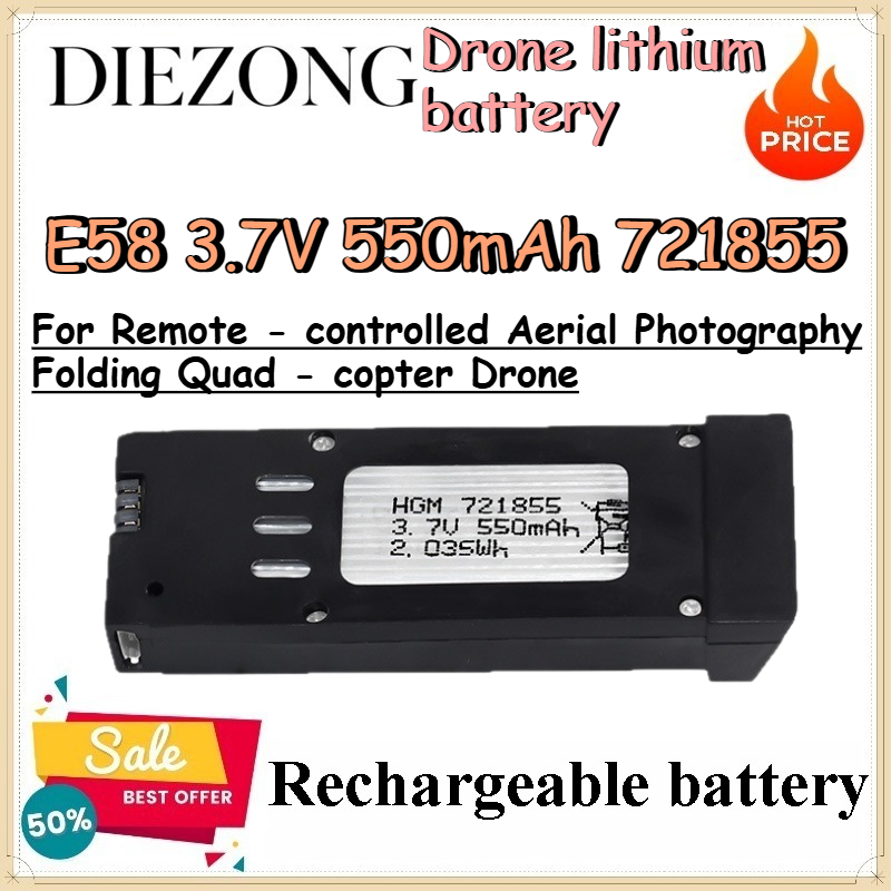 Eachine Drone E58 - E58 3.7V 550mAh 721855 Bateria litowa