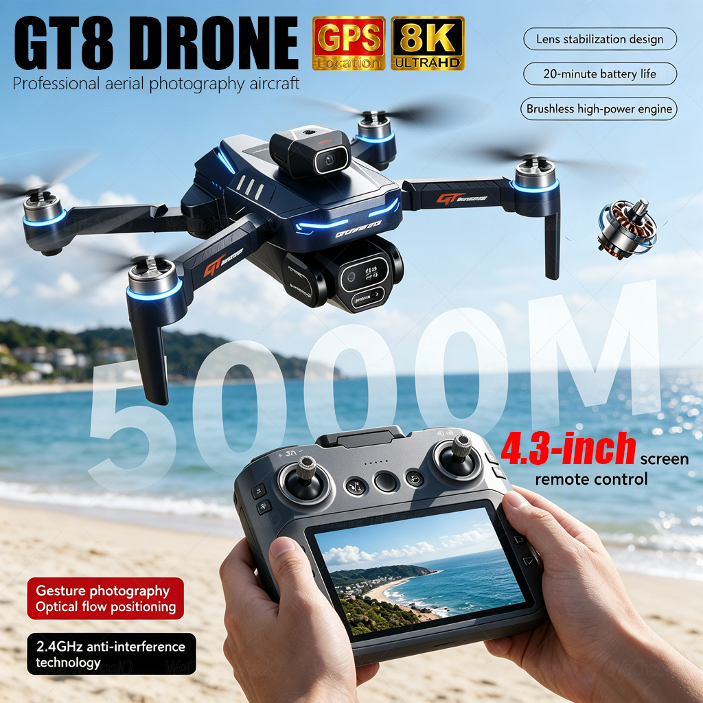 NOWY Dron GT8 HD RC 4K Profesj – Drone Camera Lens recenzja i cena